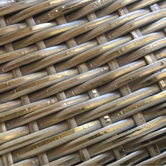 VTG BRITISH CROWN COLONY HONG KONG Purse Handbag Wicker Natural Gold - Picture 4 of 9